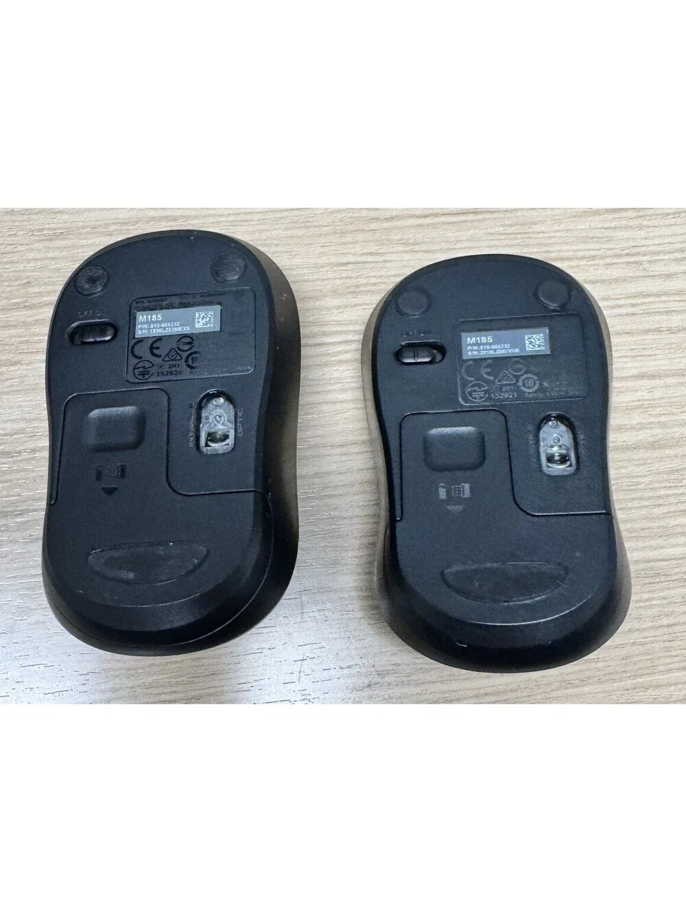 -TWO-Logitech M185 Wireless Mouses, 2.4Ghz  *No Usb*-12 Month Battery Life